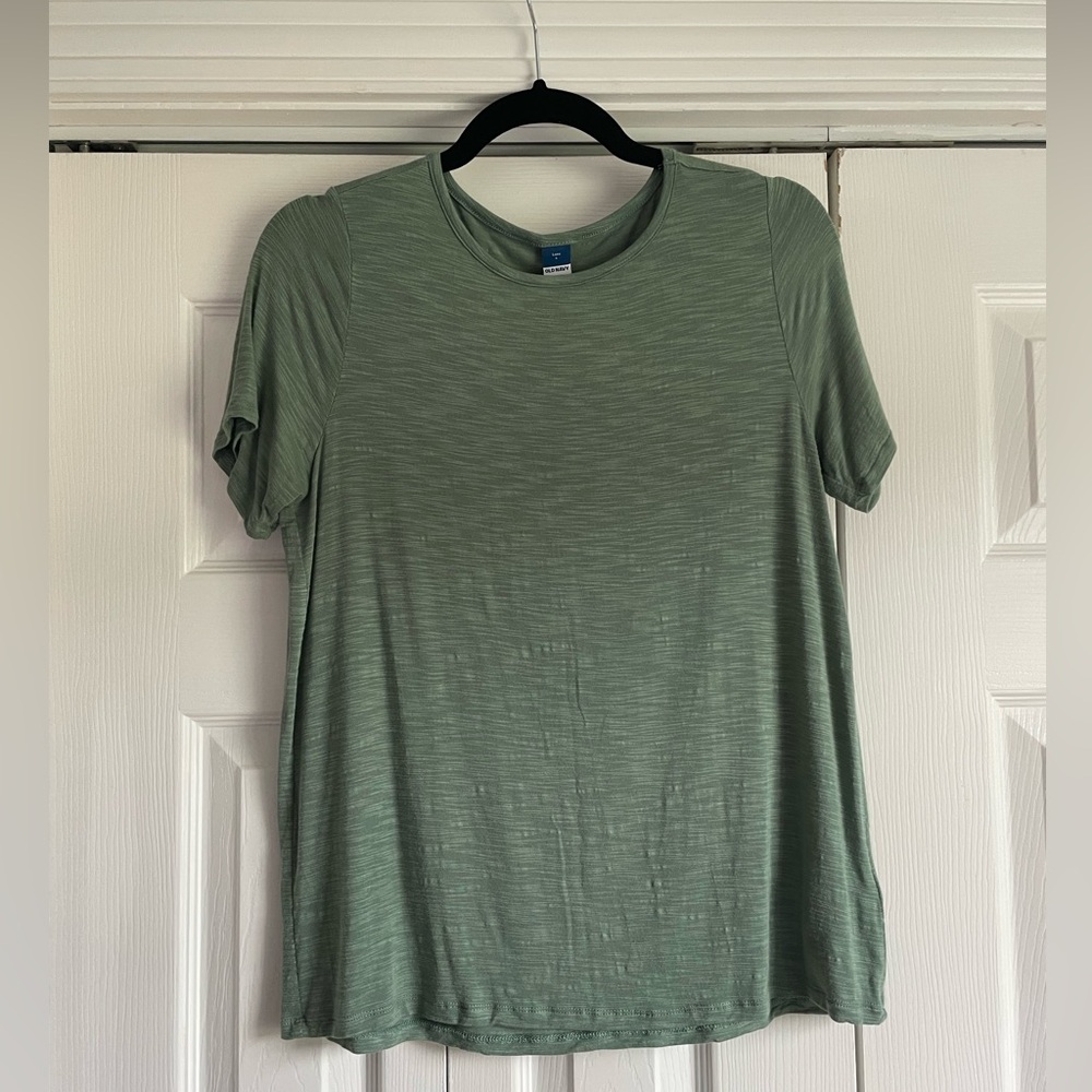 Old Navy Sage Green Luxe Short Sleeve Top